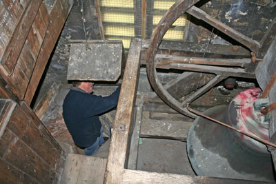 Checking dimensions of the bells frame