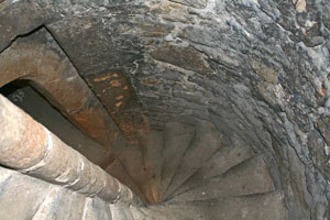 Spiral stone staircase